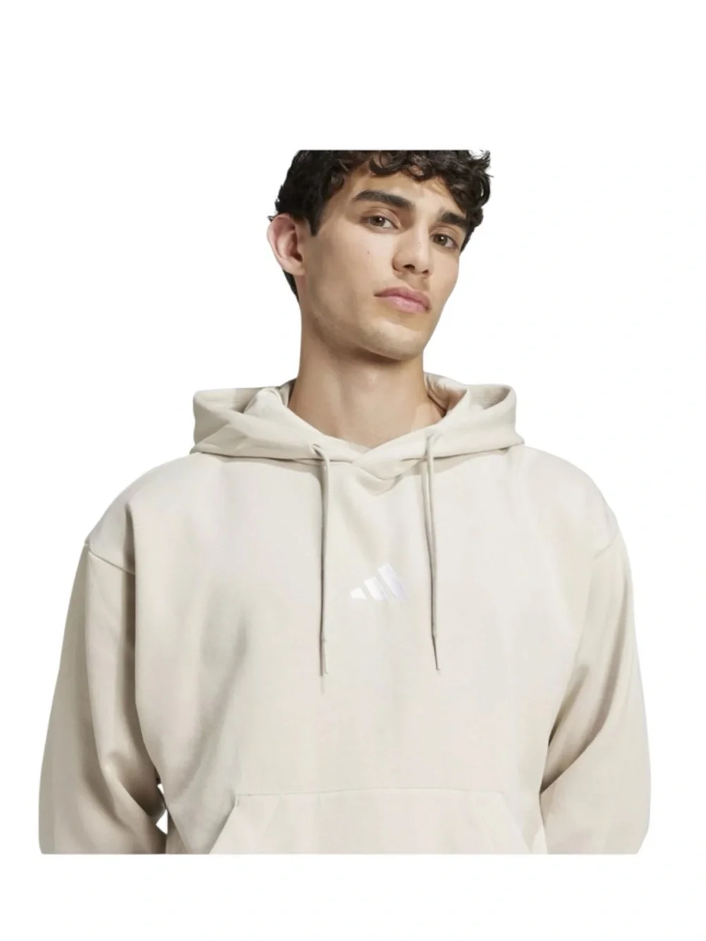 Adidas Feel Cozy HD Hoodie Mens Medium Wonder Alumina White - Picture 4 of 7